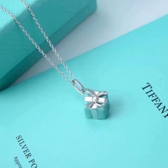 Tiffany Blue Box Necklace in sterling silver